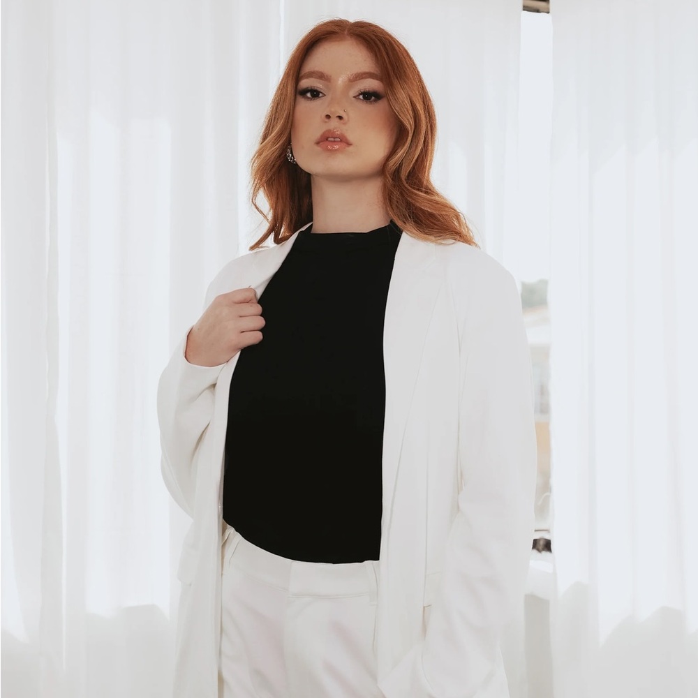 NWT Klassy Network White Blazer Jacket